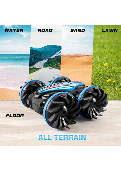 2.4g Amfibi Dublör Uzaktan Kumanda Araç Çift Taraflı Haddeleme Sürüş Yeni Teknoloji Rc Araç Çocuk Elektrikli Oyuncaklar (Yurt Dışından)