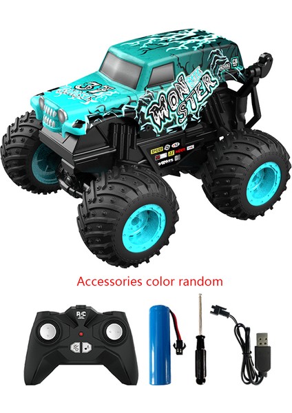 4WD Rc Araba LED Işıkları ile 2.4g Radyo Uzaktan Kumanda Arabalar Off Road Kontrol Kamyonları Boys Oyuncaklar Çocuklar Için (Yurt Dışından)