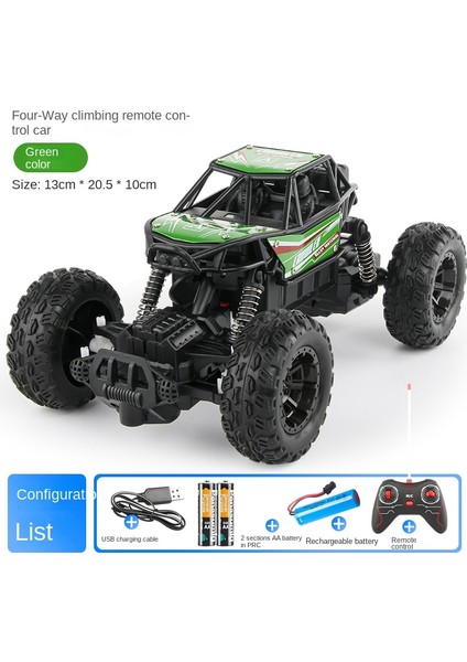 Alaşım Tırmanma Dağ Canavarı 4WD Uzaktan Kumandalı Araba Oyuncak Modeli 1:16 Off-Road Araç Kaya Tırmanma Araba Uzaktan Kumandalı Çocuk Için (Yurt Dışından)