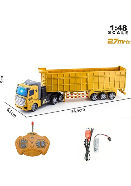 Rc Mühendislik Araba Rc Araba Traktör Elektrikli Ağır Taşıma Kamyonu Damperli Kamyon Çocuk Uzaktan Kumanda Trafik Araba Modeli Oyuncak (Yurt Dışından)