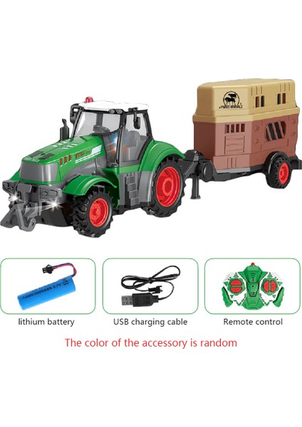 1: 24 Rc Araba Dört Kanallı Işık Uzaktan Kumanda Çiftçi Serisi Ahşap Taşıma Damperli Kamyon Elektrikli Araba Çocuk Oyuncakları Hediye (Yurt Dışından)