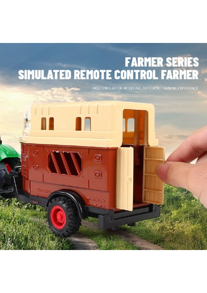 1: 24 Rc Araba Dört Kanallı Işık Uzaktan Kumanda Çiftçi Serisi Ahşap Taşıma Damperli Kamyon Elektrikli Araba Çocuk Oyuncakları Hediye (Yurt Dışından) fiyatları