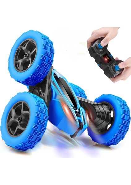 Uzaktan Kumandalı Araba, Rc Arabalar 2.4ghz Hızlı Dublör Rc Araba, 4WD Çift Taraflı 360° Dönen Farlı Rc Kamyonlar, Çocuk Erkek Kızları Için Off Road Rc Paletli Oyuncak Arabalar (Ma (Yurt Dışından)