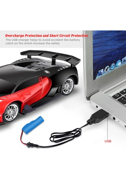 Çocuklar Için Uzaktan Kumandalı Araba - 1/16 Ölçekli Elektrikli Uzaktan Oyuncak Yarışı, LED Işıklı Şarj Edilebilir Yüksek Hızlı Hobi Oyuncak Araç, Rc Araba Yaşına 3 4 5 6 7 8 9 Yaş (Yurt Dışından)