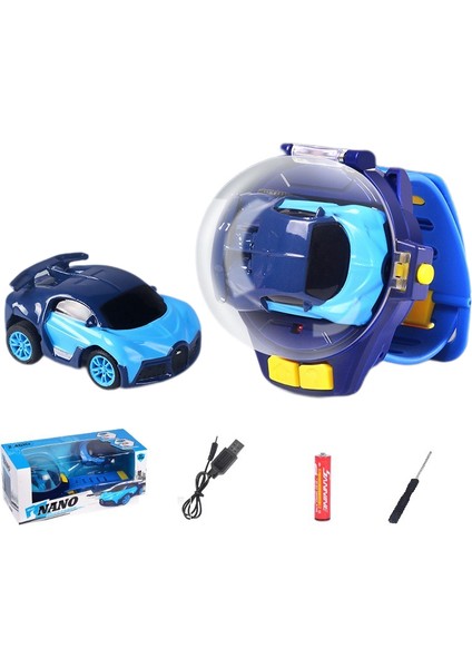 (1 Paket) Araba Izle Oyuncak Elektrikli Yarış Uzaktan Kumandalı Araba Araba Saati (Alaşım Mavi Bugatti (Şarj Edilebilir Versiyon + No. 7 Pil + Tornavida)) (Yurt Dışından)