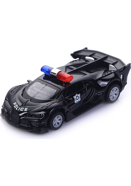 1: 36 Alaşım Polis Arabası Modeli Çocuk Oyuncak Araba Süsleri Araba Çocuk Oyuncağı Geri Çekin (Bjd Siyah, 2 Paket) (Yurt Dışından)