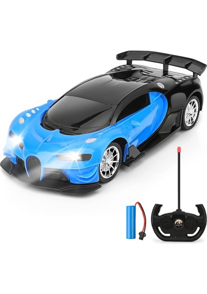Çocuklar Için Uzaktan Kumandalı Araba - 1/16 Ölçekli Elektrikli Uzaktan Oyuncak Yarışı, LED Işıklı Şarj Edilebilir Yüksek Hızlı Hobi Oyuncak Araç, Rc Araba Yaşına 3 4 5 6 7 8 9 Yaş (Yurt Dışından)