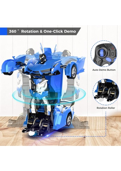 Uzaktan Kumandalı Araba, Çocuk Oyuncakları Için Robot Rc Arabaları Dönüştürme, Tek Tuşla Deformasyonlu 2.4ghz 1:18 Ölçekli Yarış Arabası, 360° Sürüklenme, Erkek Kızlar Için Noel Do (Yurt Dışından) modelleri