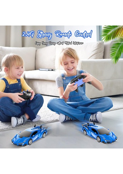 Uzaktan Kumandalı Araba, Çocuk Oyuncakları Için Robot Rc Arabaları Dönüştürme, Tek Tuşla Deformasyonlu 2.4ghz 1:18 Ölçekli Yarış Arabası, 360° Sürüklenme, Erkek Kızlar Için Noel Do (Yurt Dışından) fırsatları