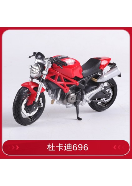 Ducati 696 1:18 Motosiklet Modeli Oyuncak Motosiklet Tabanlı (Yurt Dışından)