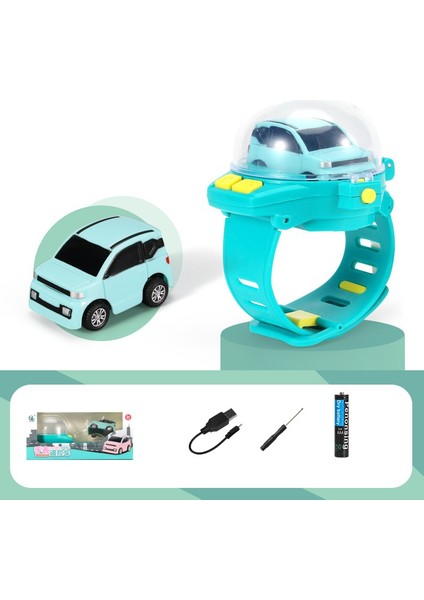 (1 Paket) Araba Saati Oyuncak Elektrikli Yarış Arabası Uzaktan Kumandalı Araba Araba Saati (Maka Yeşil Mini (Şarj Edilebilir Versiyon + 7. Pil + Tornavida)) (Yurt Dışından)