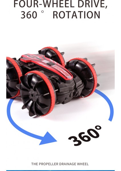 Çocuklar Için Uzaktan Kumandalı Amfibi 4WD Suya Dayanıklı Dublör Offroad Arabası 2,4 Ghz Uzaktan Kumanda 360° Dönen Uzaktan Kumandalı Araba Su ve Kara Erkekler Için Noel Doğum Günü (Yurt Dışından) modelleri