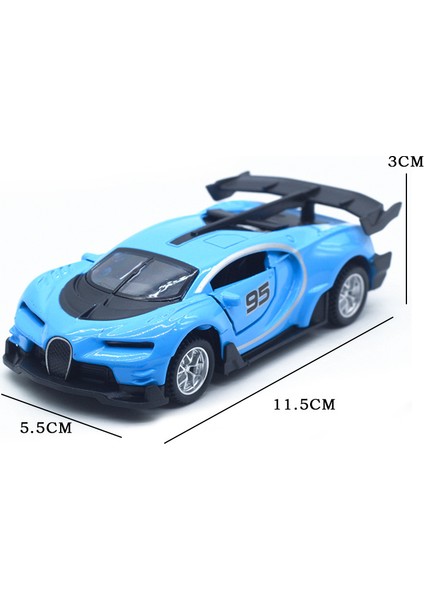 1:36 Simülasyon Alaşım Buga Gt Spor Araba Modeli Çocuk Oyuncak Araba Geri Çekin Araba Süsleri Erkek Çocuk Oyuncakları (Mavi, 1 Paket) (Yurt Dışından)