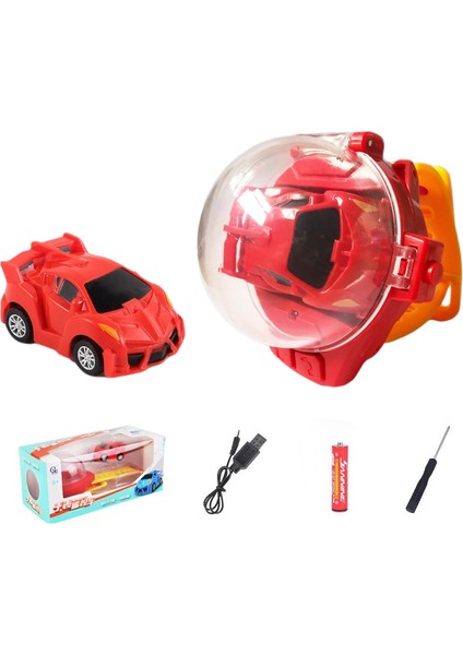 (1 Paket) Araba Izle Oyuncak Elektrikli Yarış Uzaktan Kumandalı Araba Araba Saati (Kırmızı Zehir (Şarj Edilebilir Versiyon + No. 7 Pil + Tornavida)) (Yurt Dışından)