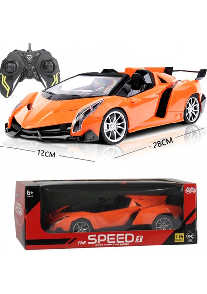 Turuncu Cabrio Rambo Rc Araba Çocuk Uzaktan Kumandalı Spor Araba Simülasyon Araba Modeli Oyuncak 1:16 Çocuk Oyuncak Araba Uzaktan Kumandalı Araba 3-6 Doğum Günü Hediyesi (Yurt Dışından)