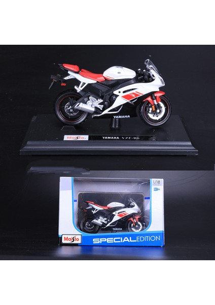 Yamaha Yzf R6 1:18 Motosiklet Modeli Oyuncak Motosiklet Tabanı ile (Yurt Dışından)