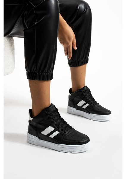 Kadın, Erkek, Unisex Cilt Boğazlı Ortopedik Sneaker Spor Ayakkabı Bot