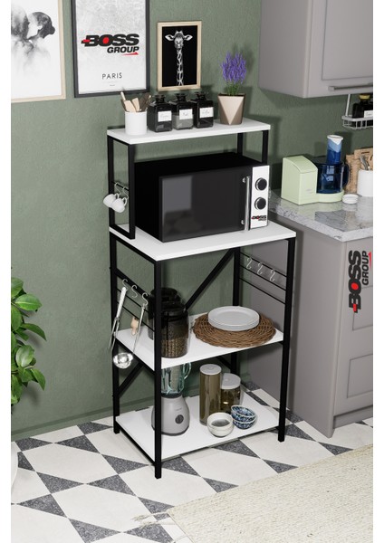 Mutfak Bangosu Premium Çok Amaçlı Raf Dolap Düzenleyici Kahve Köşesi Fincanlık