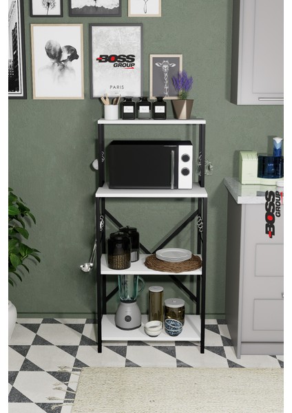 Mutfak Bangosu Premium Çok Amaçlı Raf Dolap Düzenleyici Kahve Köşesi Fincanlık fırsatları