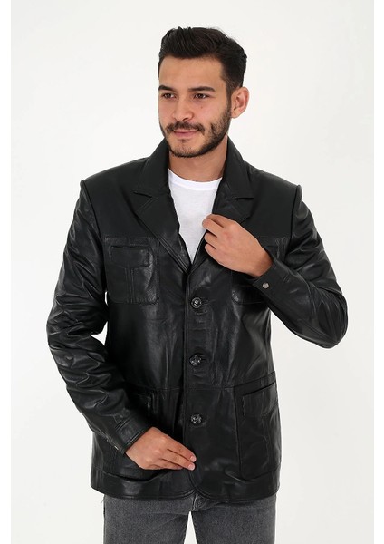 Erkek Hakiki Deri Ceket - 7005