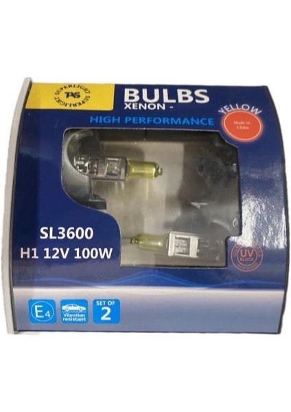 H1 Beyaz Ampul Xenon White 100/90W 2 Adet Takım H1001B
