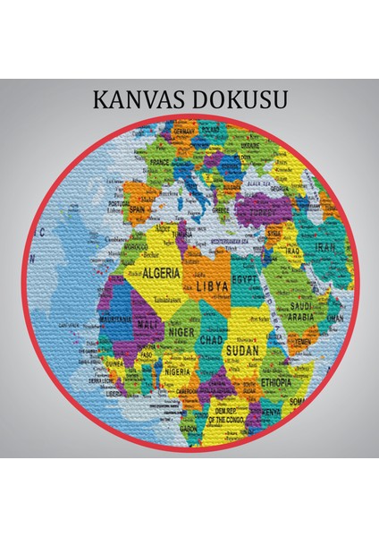 Detaylı Dünya Haritası Kanvas Tablo 1019 indirimleri
