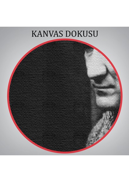 Atatürk Portre Tablosu Mustafa Kemal Atatürk Dikdörtgen Dekoratif Kanvas Tablo