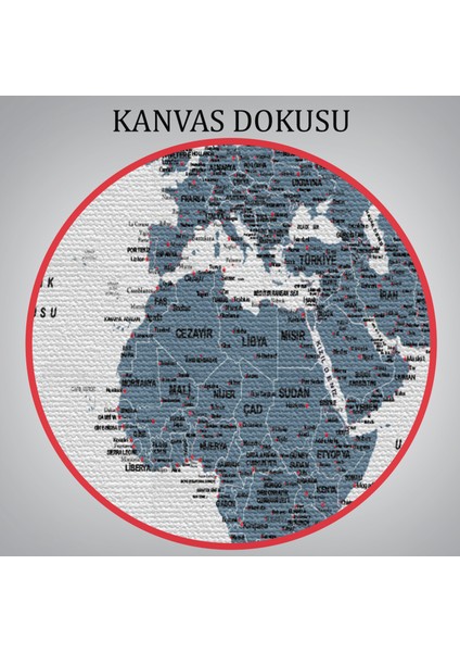 HaritaSepeti Türkçe Dünya Haritası Dekoratif Kanvas Tablo Son Derece Detaylı 1615 indirimleri