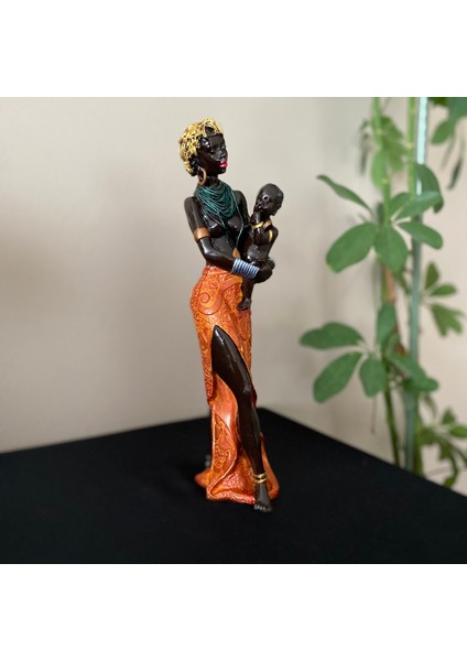 Afrikalı Anne ve Çocuk Biblo