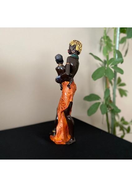 Afrikalı Anne ve Çocuk Biblo