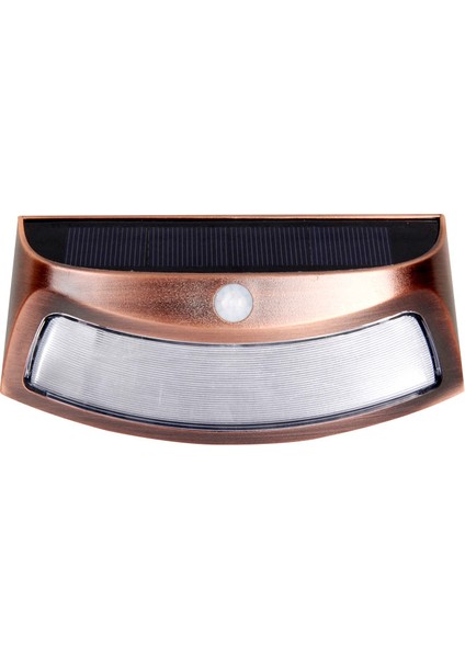 Güneş Enerjili Bahçe Lambası Retro Kırmızı Bakır Villa Bahçe Duvarı Adımları Indüksiyon Dış Aydınlatma LED Duvar Lambası (Yurt Dışından)