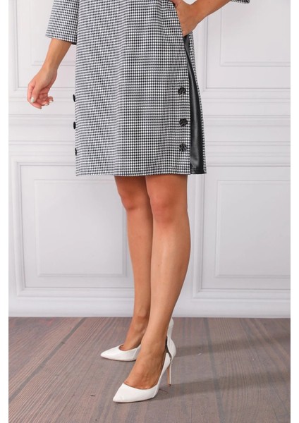 Element's Kadın Çizgili ve Deri Detaylı Elbise ETS9545154 modelleri