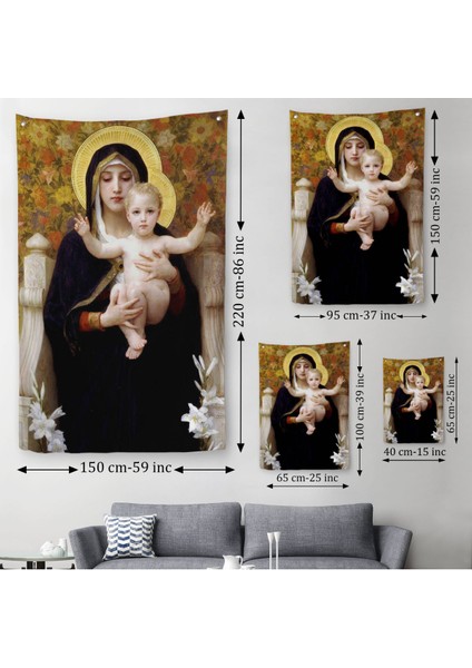 Zambakların Madonnası Duvar Örtüsü Halısı - The Madonna Of The LILIES-6479 modelleri