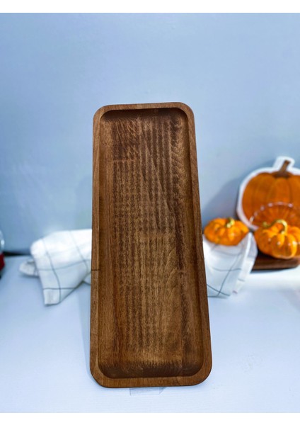 Ahşap Sunum Tepsi Yağdanlık Altı Kahve Sunum 36 x 16 cm