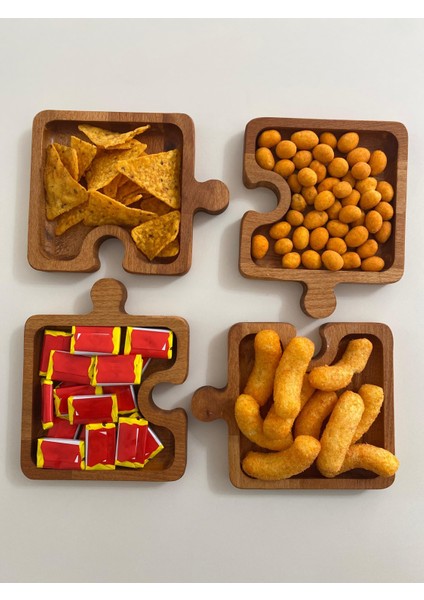 Ahşap Geçme 4 Lü 30 cm Çerezlik fiyatları