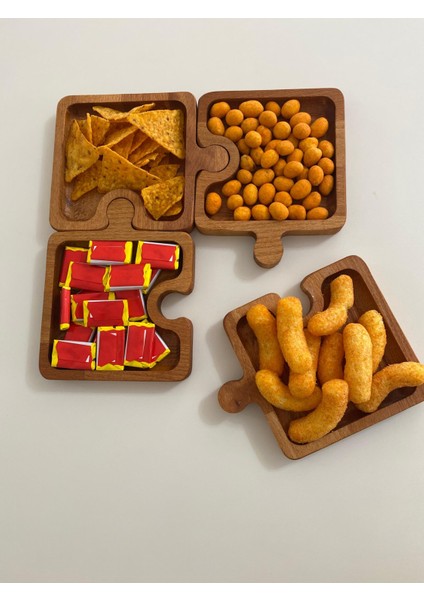 Ahşap Geçme 4 Lü 30 cm Çerezlik modelleri