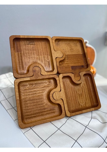 Ahşap Geçme 4 Lü 30 cm Çerezlik indirimleri