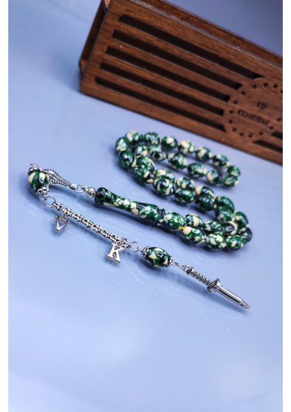 Isme Özel 8X12 mm Beyzi Kesim Komando Tesbihi - Kişiselleştirilebilir Toz Kehribar Tespih fiyatları