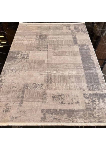 Mira 3571 Gri Krem Modern Salon Halısı