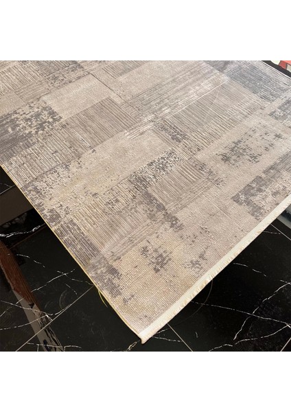 Mira 3571 Gri Krem Modern Salon Halısı
