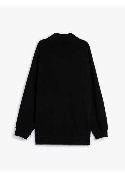 Yarım Fermuarlı Sweatshirt Dik Yaka Uzun Kollu fiyatları
