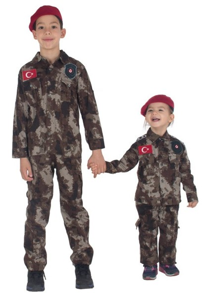 Dünyası Uğur Böceği Çocuk Polis Özel Harekat Asker Kostüm Takım Bordo Bere