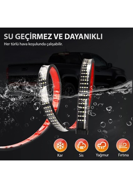 Pick Up Off Road 4x4 Bagaj 4 Sıra Kayan LED Sinyalli 5 Modlu 150CM