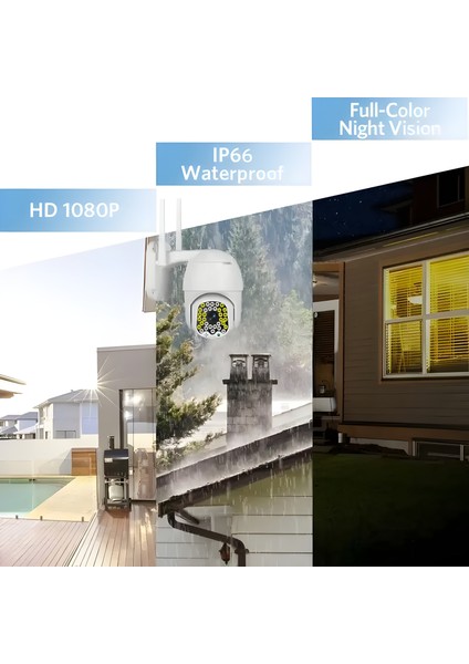 2mp Mini 2.5 Inç Wıfı Ip IP66 Su Geçirmez Güvenlik Kamerası Kablosuz Renkli Gece Görüş