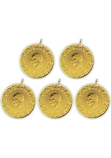5 Adet Çeyrek Altın Yeni Tarihli Set