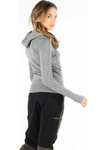 Sonatra Hoodie Yünlü Kapüşonlu Kadın Sweatshirt - Gry fiyatları