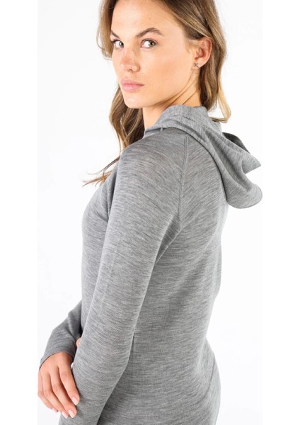 Sonatra Hoodie Yünlü Kapüşonlu Kadın Sweatshirt - Gry fırsatları