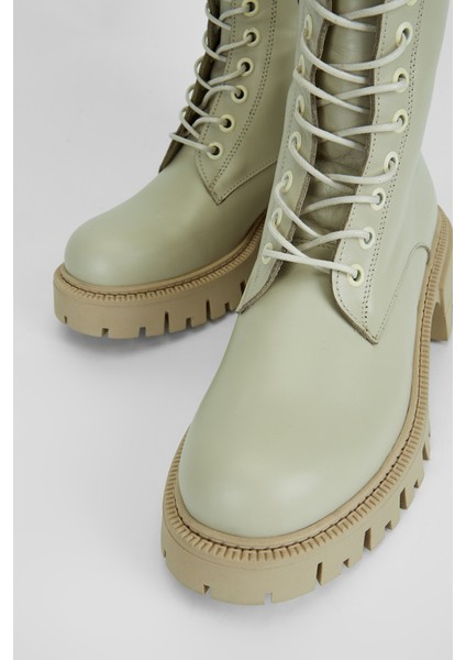 Kadın Bej Hakiki Deri Casual Bot 775 8125 Bn Bot SK23/24 modelleri