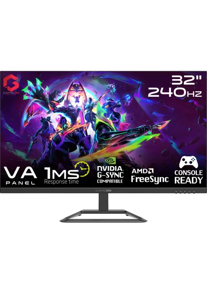 32" Va Fhd 240Hz 1ms Oyuncu Monitörü  G-Sync & Free Sync - Black (Hdmı 2.1 Konsol Uyumlu)