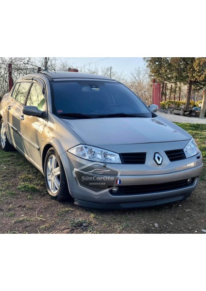 ŞüsCarOto Aksesuar Renault Megane 2 2003-2008 Uyumlu Üniversal Astra H Lip Esnek Ön Lip 2 Parça Tampon Altı Dil Karlık Ön Ek